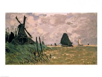 A Windmill near Zaandam, 19th century | Obraz na stenu