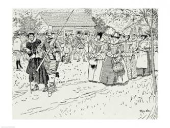 The Arrival of the Young Women at Jamestown | Obraz na stenu