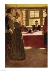 Mary Dyer Brought Before Governor Endicott | Obraz na stenu