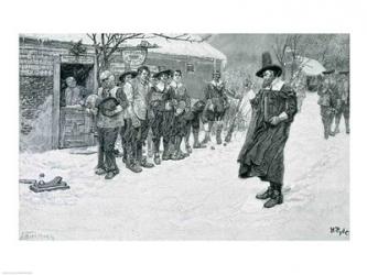 The Puritan Governor Interrupting the Christmas Sports | Obraz na stenu