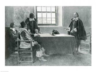 Sir William Berkeley Surrendering to the Commissioners of the Commonwealth, illustration from 'In Washington's Day' | Obraz na stenu