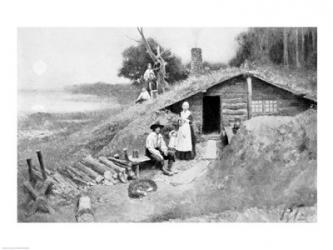 A Pennsylvania Cave-Dwelling, illustration from 'Colonies and Nation' | Obraz na stenu