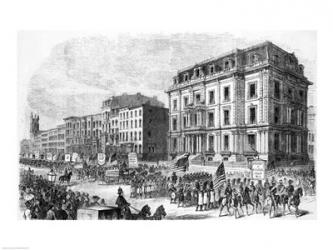 New York City: Demonstration of the Colored Inhabitants of New York in Honor of the Adoption of the Fifteenth Amendment | Obraz na stenu