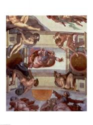 Sistine Chapel Ceiling (1508-12): The Separation of the Waters from the Earth, 1511-12 | Obraz na stenu