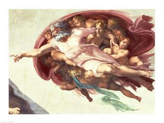 Sistine Chapel Ceiling: The Creation of Adam, detail of God the Father, 1508-12 | Obraz na stenu