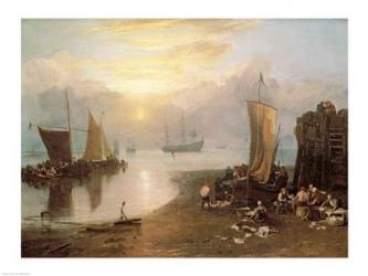 Sun Rising Through Vapour: Fishermen Cleaning and Selling Fish, c.1807 | Obraz na stenu