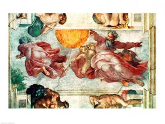 Sistine Chapel Ceiling: Creation of the Sun and Moon, 1508-12 | Obraz na stenu