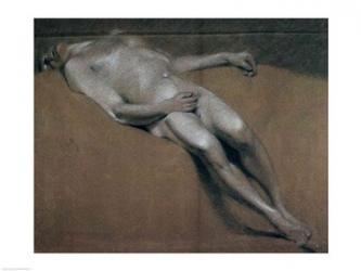 Study of a recumbent male nude | Obraz na stenu