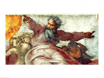 Sistine Chapel Ceiling: Creation of the Sun and Moon, 1508-12 | Obraz na stenu