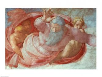 Sistine Chapel: God Dividing the Waters and Earth | Obraz na stenu