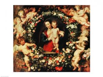 Virgin with a Garland of Flowers, c.1618-20 | Obraz na stenu