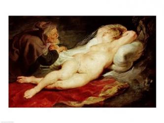 The Hermit and the sleeping Angelica, 1626-28 | Obraz na stenu