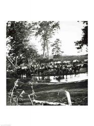 Federal battery fording a tributary of the river Rappahannock on battle day | Obraz na stenu