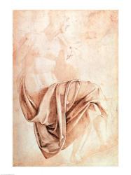 Inv. 1887-5-2-118 Recto (W.10) Study of drapery | Obraz na stenu