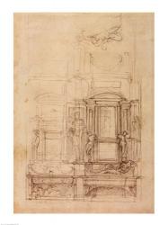 W.26r Design for the Medici Chapel in the church of San Lorenzo, Florence | Obraz na stenu