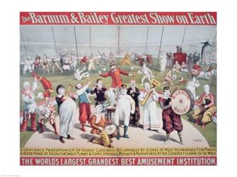 Poster advertising the Barnum and Bailey Greatest Show on Earth | Obraz na stenu