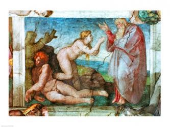 Sistine Chapel ceiling: Creation of eve, with four Ignudi, 1511 | Obraz na stenu