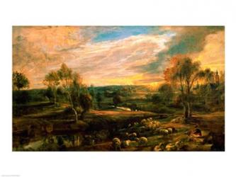 A Landscape with a Shepherd and his Flock | Obraz na stenu