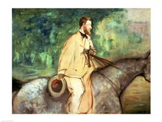 Portrait of Gillaudin on a horse | Obraz na stenu