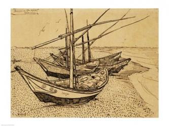 Fishing Boats on the Beach at Saintes-Maries-de-la-Mer, 1888 | Obraz na stenu