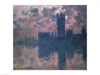 Houses of Parliament, Sunset, 1902 | Obraz na stenu