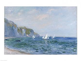 Cliffs and Sailboats at Pourville | Obraz na stenu