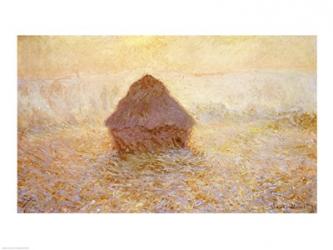 Haystacks, Sun in the Mist | Obraz na stenu