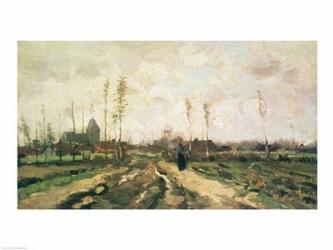 Landscape with a Church and Houses, Nuenen, 1885 | Obraz na stenu