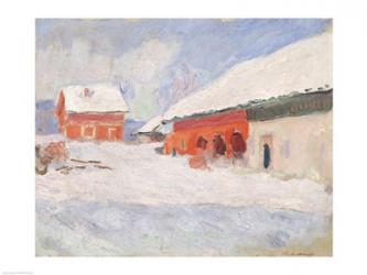 Norway, Red Houses at Bjornegaard, 1895 | Obraz na stenu