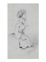 Young woman with a ribbon, 1857 | Obraz na stenu