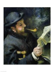 Claude Monet reading a newspaper | Obraz na stenu