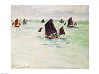 Fishing Boats at Pourville, 1882 | Obraz na stenu