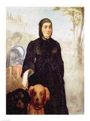 Woman With Dogs, 1858 | Obraz na stenu