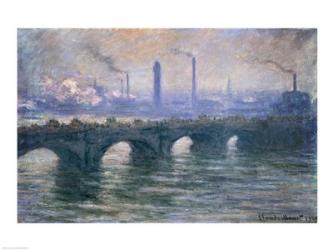 Waterloo Bridge, Cloudy Day, 1900 | Obraz na stenu