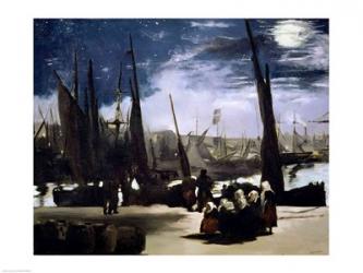 Moonlight on Boulogne Harbour, 1868 | Obraz na stenu