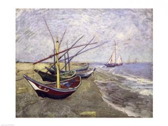 Fishing Boats on the Beach at Saintes-Maries-de-la-Mer | Obraz na stenu