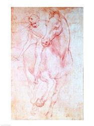 Study of a Horse and Rider, c.1481 | Obraz na stenu