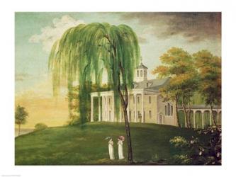 President George Washington on the porch of his house at Mount Vernon | Obraz na stenu