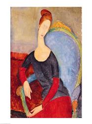 Mme Hebuterne in a Blue Chair, 1918 | Obraz na stenu