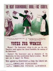 Women's Suffrage Poster ""The Right Dishonourable Double-Face Asquith"" | Obraz na stenu