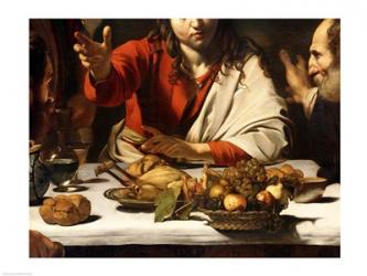 The Supper at Emmaus, Detail 1601 | Obraz na stenu