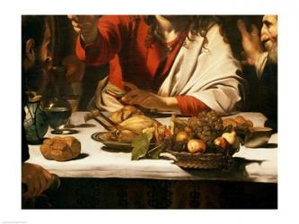 The Supper at Emmaus, Detail 1601 | Obraz na stenu