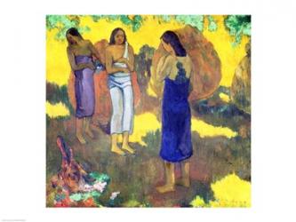 Three Tahitian Women against a Yellow Background, 1899 | Obraz na stenu