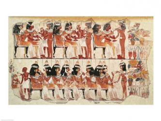 Banquet scene, from Thebes | Obraz na stenu