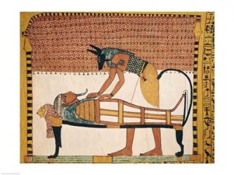Anubis attends Sennedjem's Mummy | Obraz na stenu