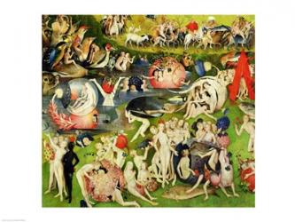 The Garden of Earthly Delights: Allegory of Luxury, central panel of triptych, c.1500 | Obraz na stenu
