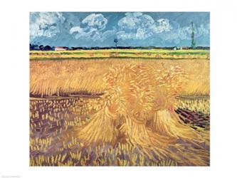 Wheatfield with Sheaves, 1888 | Obraz na stenu