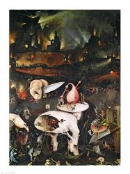 The Garden of Earthly Delights, Hell, right wing of triptych, c.1500 | Obraz na stenu