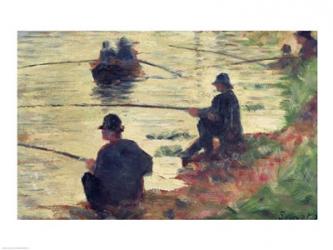 Anglers, Study for 'La Grande Jatte', 1883 | Obraz na stenu