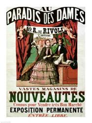 Poster advertising 'Au Paradis des Dames' | Obraz na stenu
